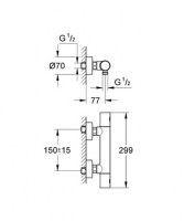 GROHE TERMOSTATICA GROHTHERM 1000